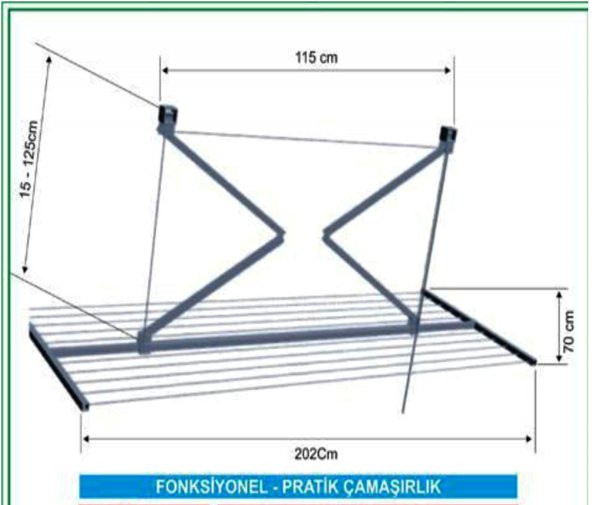 Çamaşırlık Asansörlü (EL VİNÇLİ) 45 kg - Resim 3