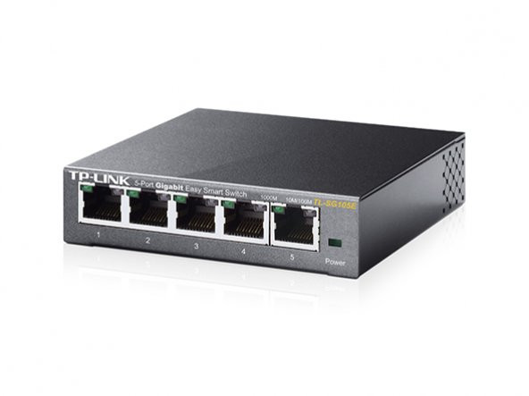 TP-LINK TL-SG105E 5PORT 10/100/1000 YÖNETİLEBİLİR SWITCH ürün görseli 1