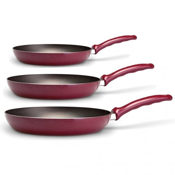 Cem pırlanta teflon tava seti - teflon tava takımı 3 lü set 20+22+26 CM ürün görseli 1