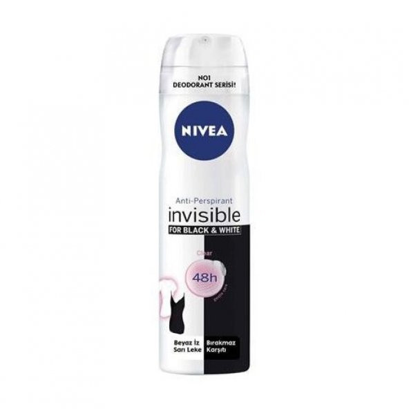 Nivea Invısıble Black&Whıte Clear Sprey 150Ml Kadın ürün görseli 1