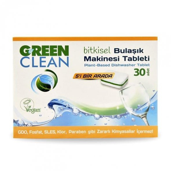 U Green Clean Bulaşık Makinası Deterjanı Deterjanı Tablet 30'lu ürün görseli 1