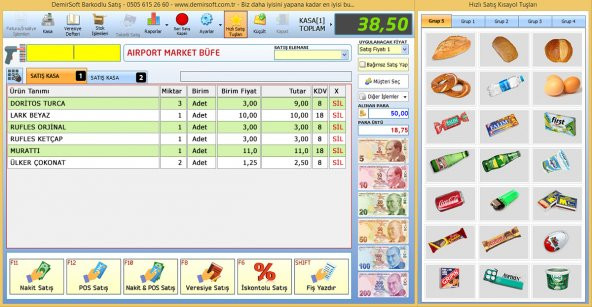 Barkod Okuyucu + Fiş Yazıcı + Barkodlu Satış Programı - Resim 2