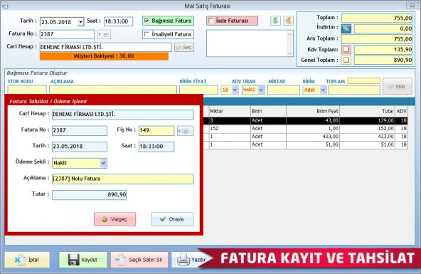 Kırtasiyeler İçin Barkodlu Satış Programı Demirsoft - Resim 6
