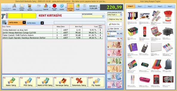 Kırtasiyeler İçin Barkodlu Satış Programı Demirsoft ürün görseli 1