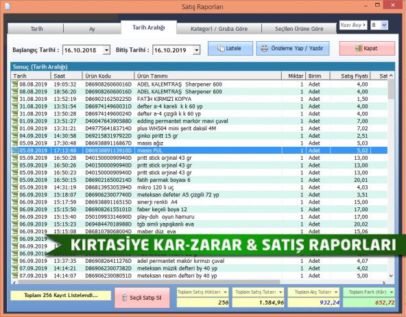 Kırtasiyeler İçin Barkodlu Satış Programı Demirsoft - Resim 3