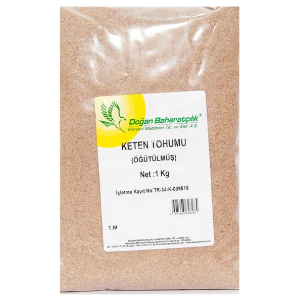 Doğan Baharatçılık Öğütülmüş Keten Tohumu Tozu 1Kg Doğal Kiloluk ürün görseli 1