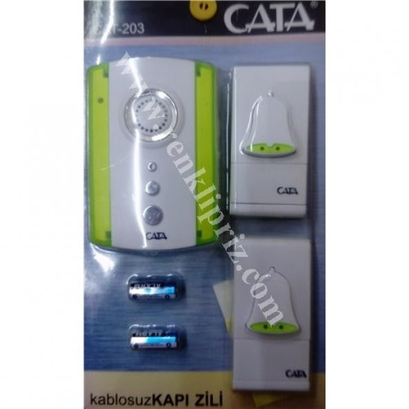 Cata İki Butonlu Kablosuz Kapı Zili Ct-203 ürün görseli 1