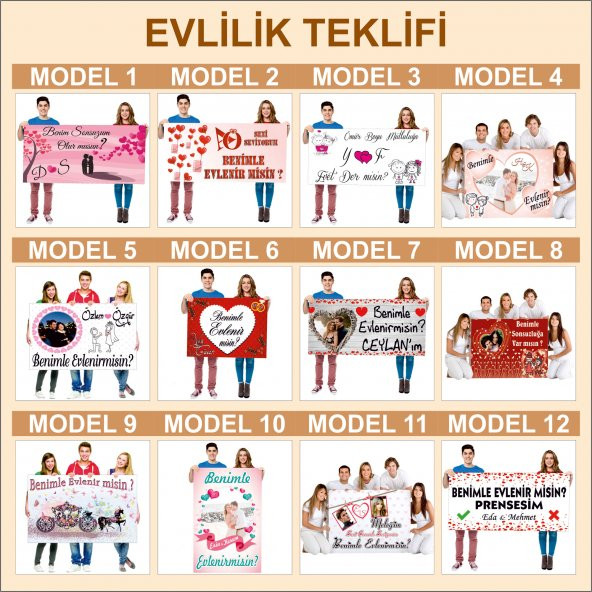 Evlilik Teklifi Romantik Afiş Kişiye Özel - Resim 2