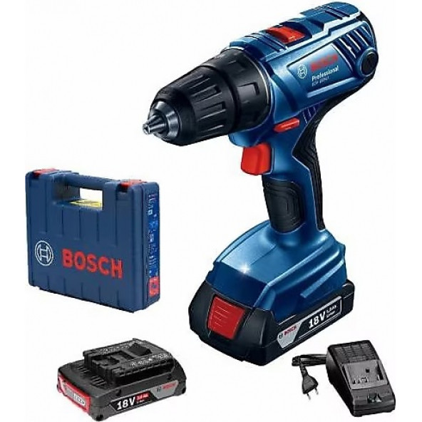 Bosch Professional GSR 180-LI 18 Volt 2.0 Ah Çift Akülü Darbesiz Delme/Vidalama ürün görseli 1
