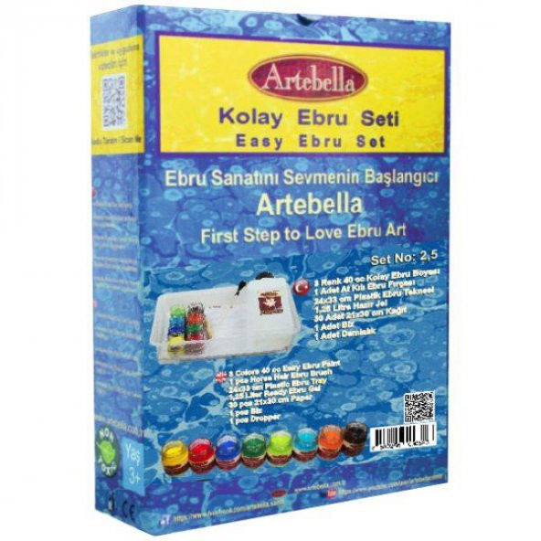 Emkes025 Artebella Kolay Ebru Seti No-2,5 - Resim 3