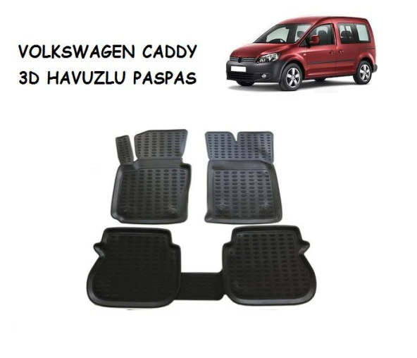 KRC VW.CADDY 2004-2019 3D HAVUZLU PASPAS A+KALİTE ürün görseli 1