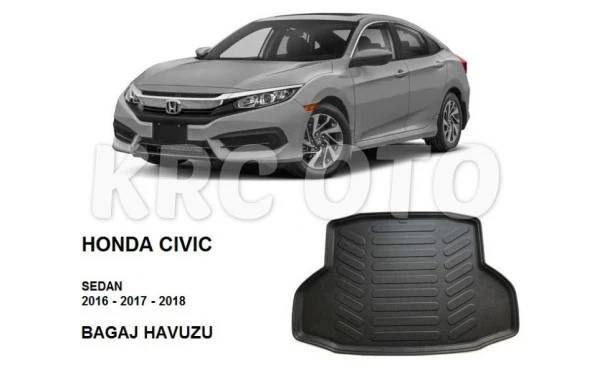 KRC HONDA CİVİC 2016 - 2017 - 2018 - 2019 BAGAJ HAVUZU ürün görseli 1