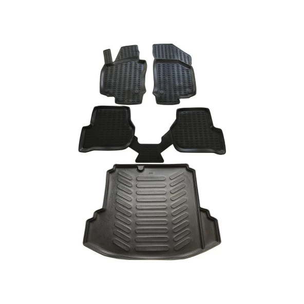 KRC VW JETTA 2005-2011 3D HAVUZLU PASPAS + BAGAJ HAVUZU ürün görseli 1