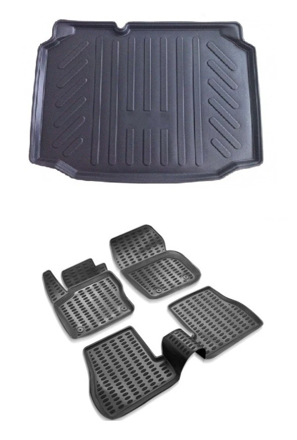 KRC Volkswagen Golf 5 2003-2008 3D Havuzlu Paspas + Bagaj Havuzu ürün görseli 1