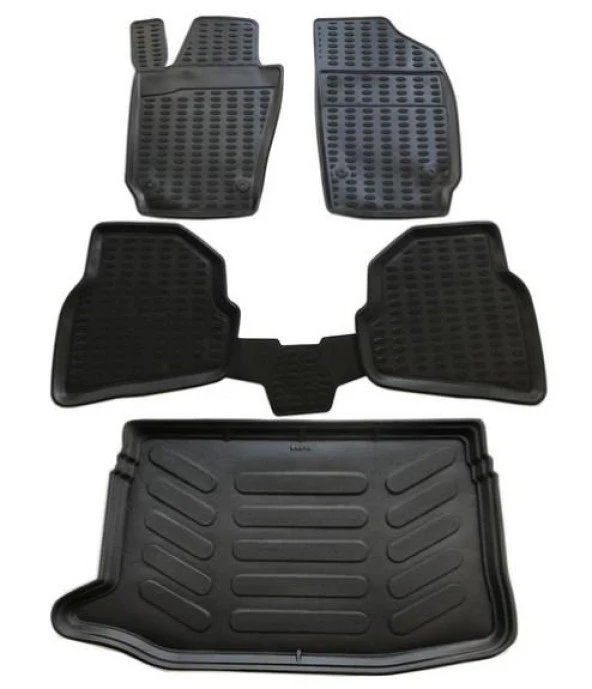 KRC Volkswagen Polo 6R 2009-2015 3D Havuzlu Paspas + Bagaj Havuzu ürün görseli 1