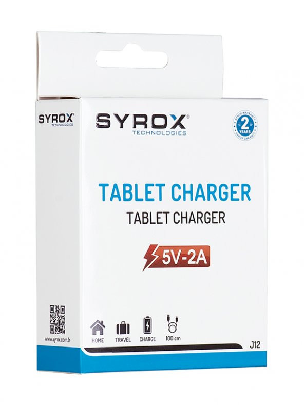 Syrox J12 Tablet Şarj Aleti Micro USB Giriş 5V 2A - Resim 2