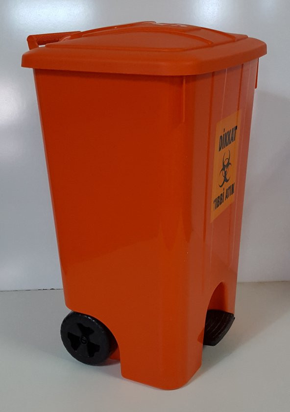 TIBBİ ATIK KOVASI 85 LT PEDALLI TEKERLEKLİ ürün görseli 1