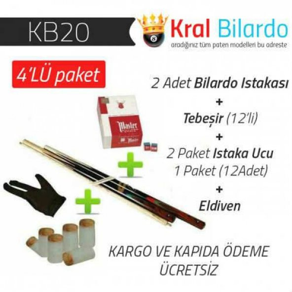 Bilardo Istakası+Tebeşir+Uç+Eldiven Seti ürün görseli 1
