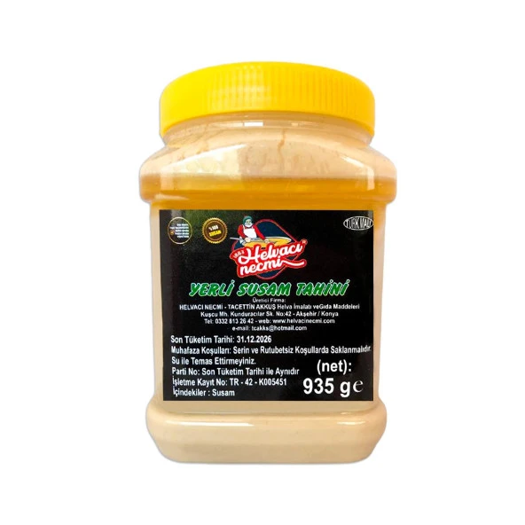 Akşehir Necmi Usta Tahin Yerli Susam 930 g e ürün görseli 1