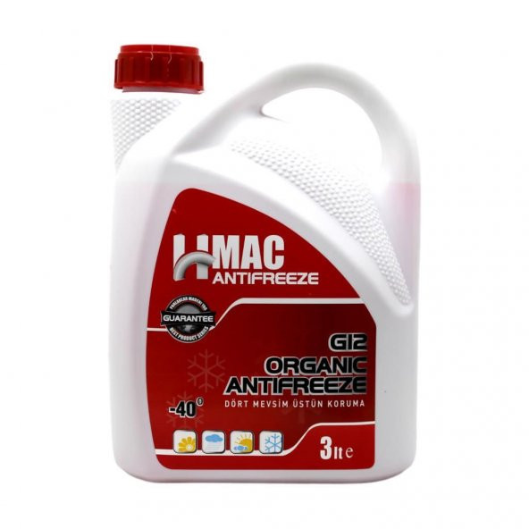 H-Mac Organik Kırmızı Antifriz -40 Derece 3 Lt ürün görseli 1