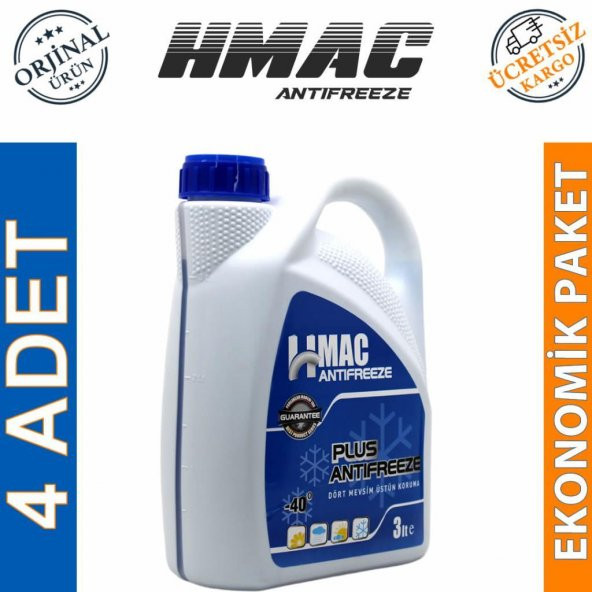H-Mac Antifriz -40 Derece 3 Lt Uzun Ömürlü Antifiriz (4 Adet) ürün görseli 1