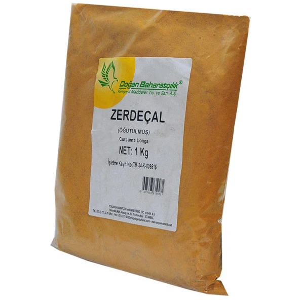 Doğan Baharatçılık Öğütülmüş Zerdeçal Tozu 1KG Doğal Saf Paket ürün görseli 1