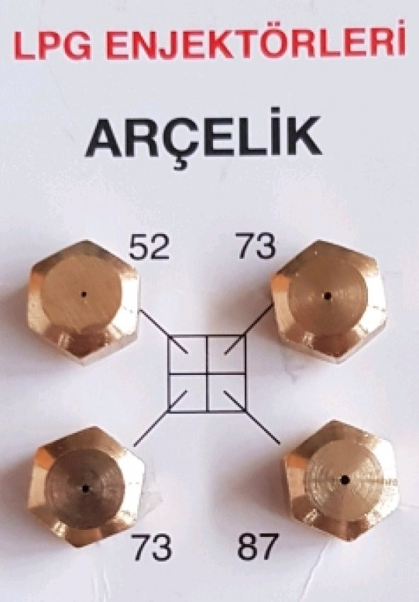 100 adet Lpg Ocak Memesi Enjektör Eski Tip4 lü set arçelik beko uyumlu ürün görseli 1