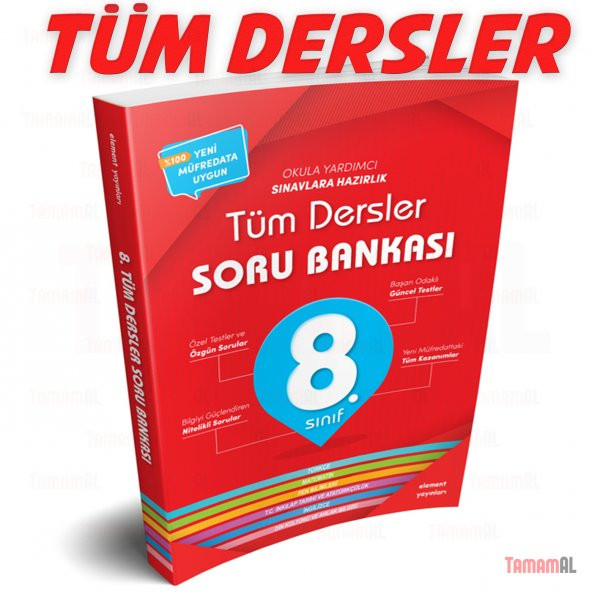 8.SINIF TÜM DERSLER SORU BANKASI + KONU ANLATIM + YAPRAK TEST SET ürün görseli 1