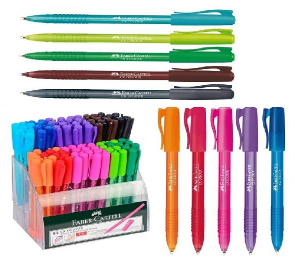 Faber Castell Renkli Tükenmez Kalem 5 Farklı Renk Set ürün görseli 1