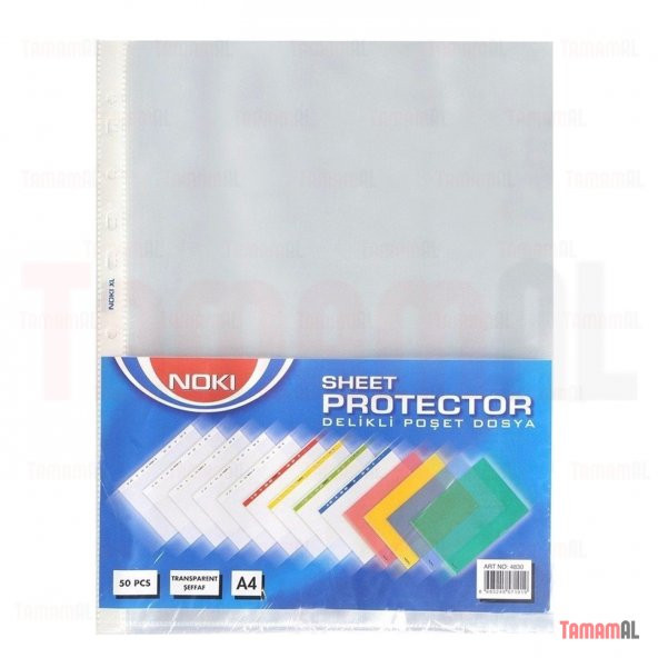 Noki 4830 XL Extra Kalın Şeffaf Poşet Dosya 100lü Paket ürün görseli 1