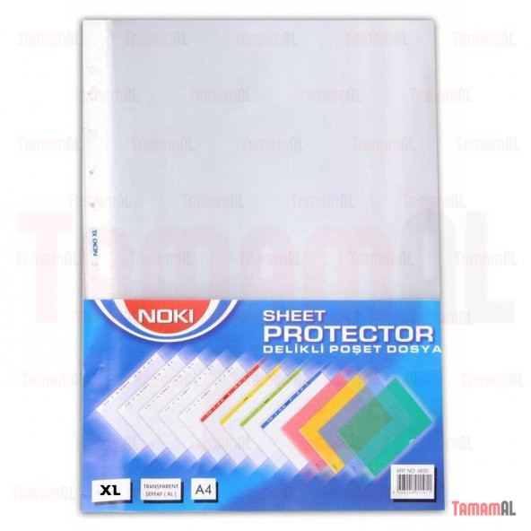 Noki 4830 XL Extra Kalın Şeffaf Poşet Dosya 100lü Paket - Resim 2