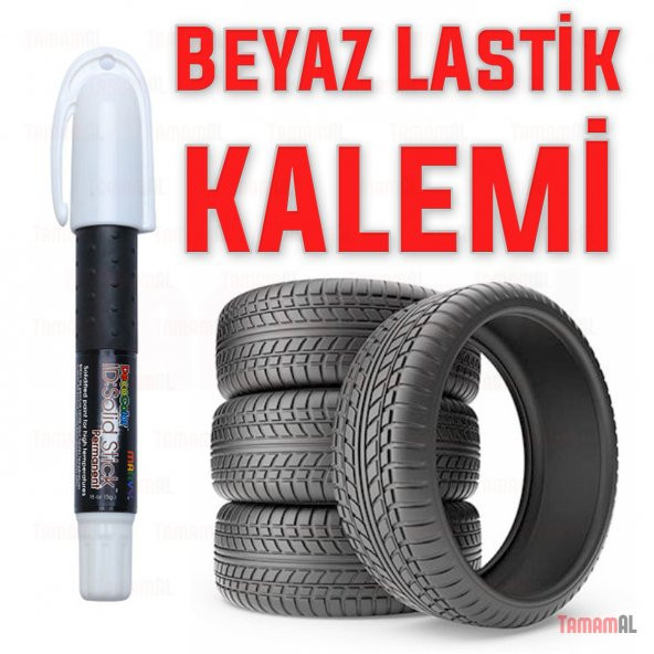TEK 1 KALEM İLE 4 LASTİK BOYAMA İMKANI (Beyaz Lastik Kalemi) ÇOK ürün görseli 1