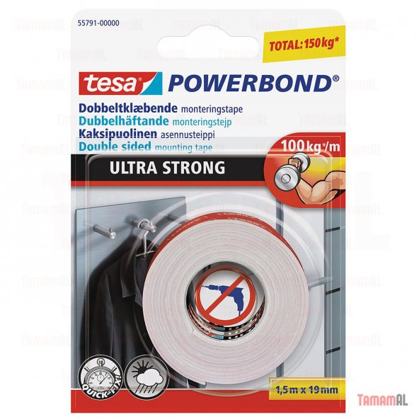 TESA Çok KALİTELİ) Çift Taraflı Köpük Bant UV POWERBOND ULTRA GÜÇ ürün görseli 1