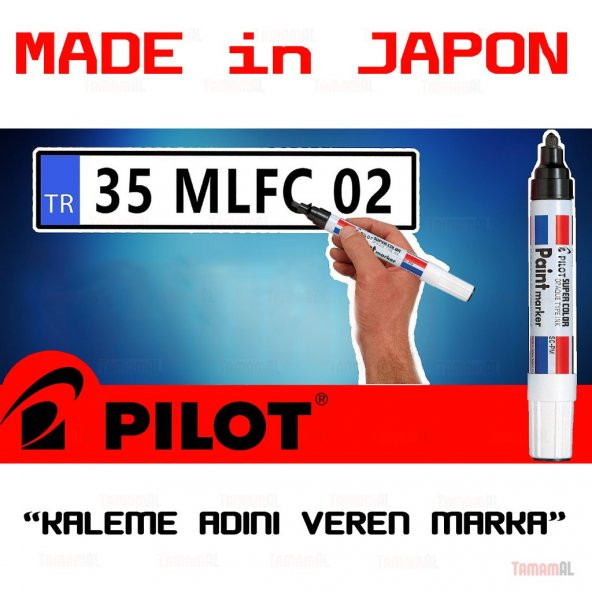 MARVY Araç OTOMOBİL SİYAH BOYA PLAKA KALEMİ (MADE in JAPON) ürün görseli 1