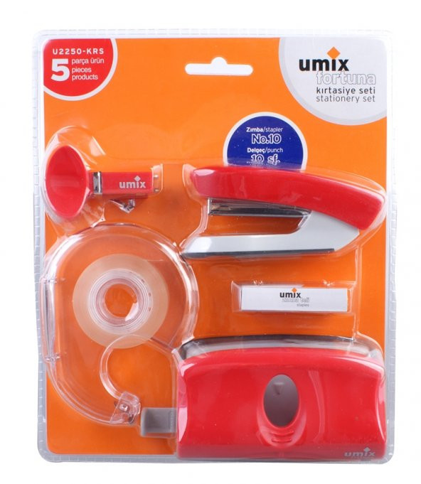 UMİX ZIMBA +DELGEÇ +TEL SÖKÜCÜ +BANT MAKİNESİ OFİS KOMBİN SETİ ürün görseli 1
