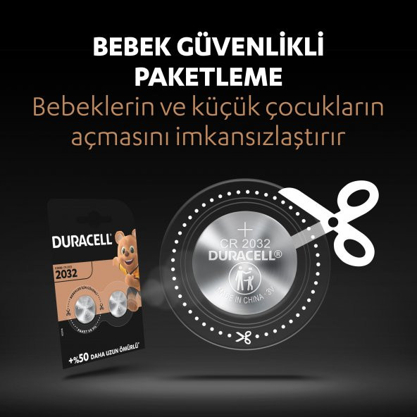 Duracell DL/CR 2032 3V Lityum Pil 2li - Resim 4