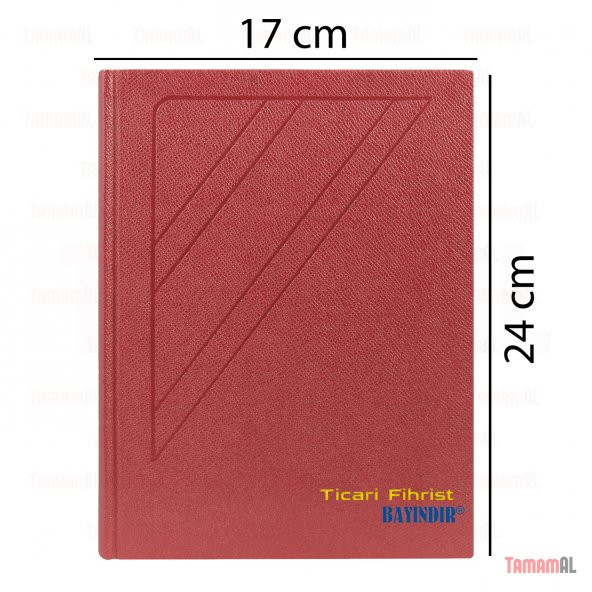 BAYINDIR 17x24 Lüx Ciltli Ticari Fihrist Kenarı Harfli Borç ürün görseli 1