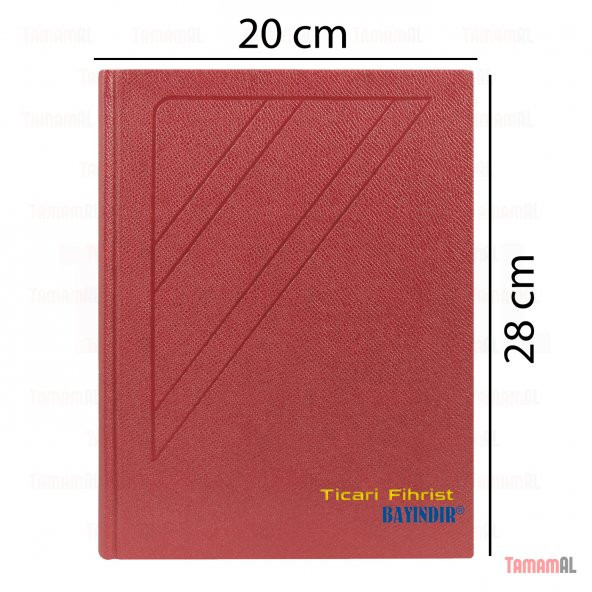 BAYINDIR 20x28 Lüx Ciltli Ticari Fihrist Kenarı Harfli Borç ürün görseli 1
