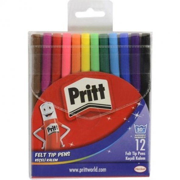 PRİTT (ALMAN MARKASI) 12 RENK KEÇELİ KALEM / HENKEL ürün görseli 1