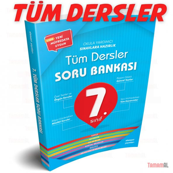 7.SINIF TÜM DERSLER SORU BANKASI TÜRKÇE MAT FEN SOS DİN İNG ürün görseli 1