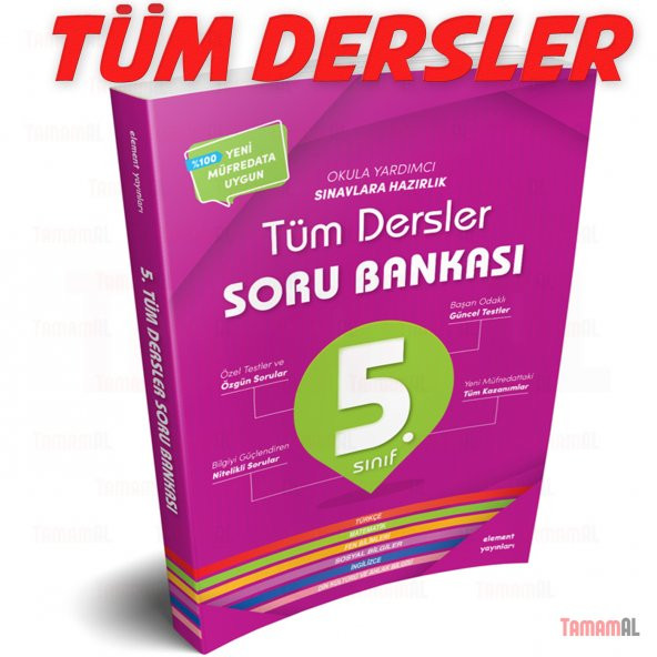 5.SINIF TÜM DERSLER SORU BANKASI TÜRKÇE MAT FEN SOSYAL DİN İNGİLİ ürün görseli 1