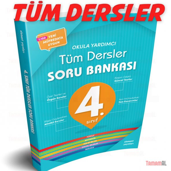 4.SINIF TÜM DERS SORU BANKASI TÜRKÇE MAT FEN bil SOS ürün görseli 1