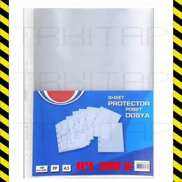 A4 POŞET DOSYA FÖY ŞEFFAF 100 LÜ 1 PAKET (KALIN KALİTELİ) ürün görseli 1