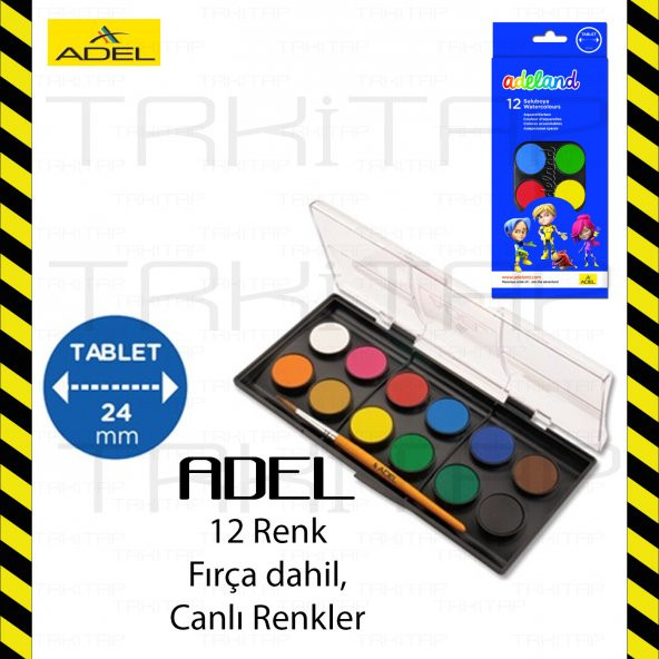 ADELAND 12 RENK SULU BOYA FIRÇA 12 Lİ ürün görseli 1