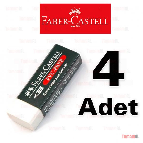 FABER CASTELL BÜYÜK BOY BEYAZ SİLGİ 4 ADET ürün görseli 1
