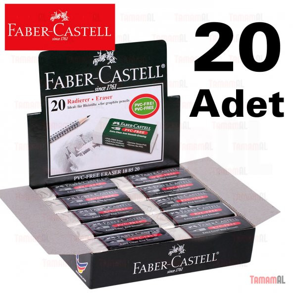 FABER CASTELL BÜYÜK BOY BEYAZ SİLGİ 7085/20 20 Lİ 1 PAKET ürün görseli 1