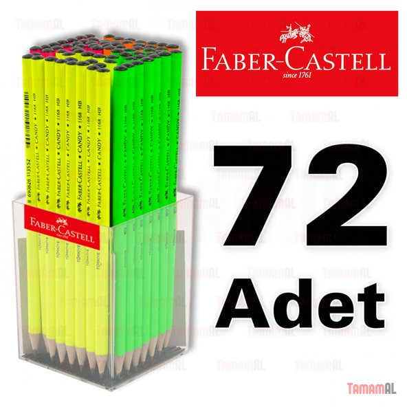 FABER CASTELL YUVARLAK KURŞUN KALEM 72 ADET - 4 FARKLI RENK ürün görseli 1