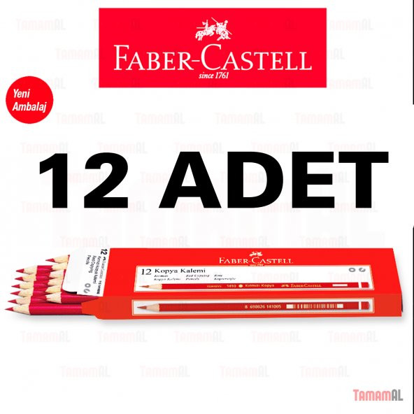 FABER CASTELL KIRMIZI KOPYA KALEMİ 1 DÜZİNE 8690826141012 1410 ürün görseli 1
