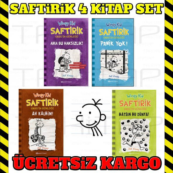 EPSİLON Yayınları Saftirik Greg Serisi 5 6 7 8Kitaplık Set 4KİTAP ürün görseli 1