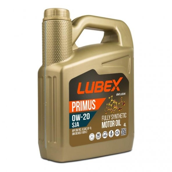 Lubex Primus SJA 0W-20 4 Lt Tam Sentetik Motor Yağı ürün görseli 1